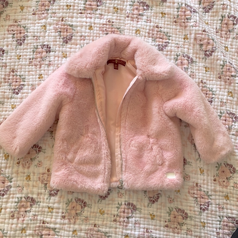 7 for all mankind Toddler Pink Faux Coat